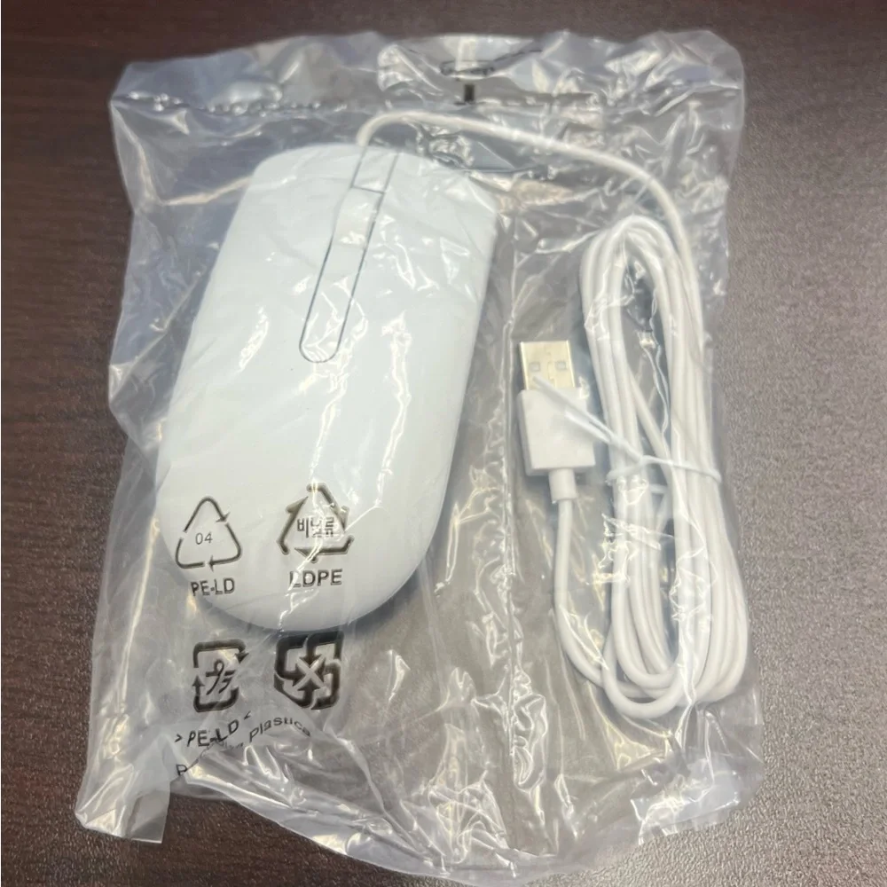 Dell wired mouse white